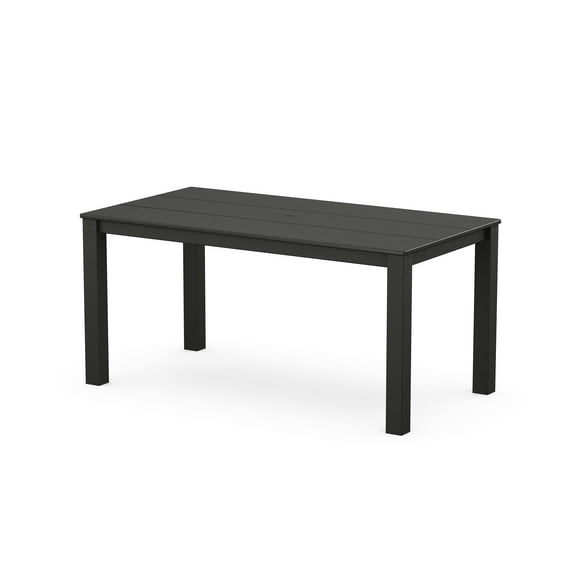 POLYWOOD 64" Rectangle Outdoor Dining Table, Black