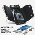 thumbnail image 4 of Phone Case for iPhone 7/8/SE 2020/2022 Wallet Cover with Screen Protector Ring Stand Card Holder Crossbody Strap Cell iPhone7 iPhone8 7s 8s i SE2020 SE2022 2/2nd/3/3rd Generation SE2 SE3 Women Black, 4 of 13