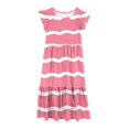 thumbnail image 7 of KkSLirnhs 6 Years Girls Gresses $ 5.00 Summer Short Sleeve Round Neck Print Puff Sundress-Ruffle Flared Mesh Princess Dress Adorable for School Party Performances Pink, 7 of 7