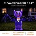 thumbnail image 3 of Blow-Up Vampire Bat Yard Inflatable, Black and Purple, 3.5', Halloween by Way To Celebrate, 3 of 6