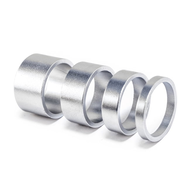 Lavadora de auriculares de bicicleta 4 unids / set arandela de aluminio para auriculares de bicicleta de montaña, arandela de horquilla delantera para bicicleta, vástago de bicicleta, espaciadore