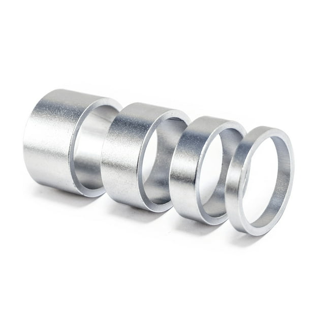 Lavadora de auriculares de bicicleta 4 unids / set arandela de aluminio para auriculares de bicicleta de montaña, arandela de horquilla delantera para bicicleta, vástago de bicicleta, espaciadore