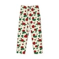 thumbnail image 2 of Vsdgher Rose Flowers Print Mens Pajama Pants Sleep & Lounge Pants, PJ Bottoms With elastic waistb and Pockets, 2 of 5