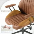 thumbnail image 3 of Ovios High Back Height Adjustment and 360 Degree Swivel Office Desk Chair, Brown, 3 of 9