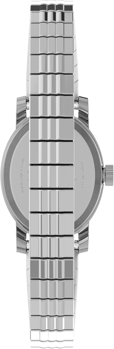 Timex Women's Cavatina 18mm Watch - Silver-Tone Expansion Band Mother of Pearl Dial Silver-Tone Case