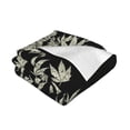 thumbnail image 2 of Leaves Pattern Throws Blanket Fleece Soft Cozy Warm Plush for Travel Chair Bedroom Living Room Sofa 60"x50", 2 of 7