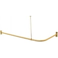thumbnail image 3 of L Shaped Shower Curtain Rod, Bathroom Bathtub Corner Shower Curtain Rod with Ceiling Support (SATIN GOLD/BRASS), 3 of 14