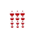 thumbnail image 1 of Eagle Claw Q07030-001 Round Snap-On Plastic Floats, Red/White, Assorted Sizes, 12Pk, 1 of 1