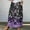 Black#2, variant on Women's Printed Elastic Waistband Pleated Pocket Skirt With Mid Calf Skirt Green XXXXL
