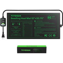 VIVOSUN 10"x20.75" Seedling Heat Mat with Built-in Temperature Controller, UL & MET-Certified Waterproof Plant Heating Pad for Germination, Hydroponics, Brewing, Breeding, and Greenhouses