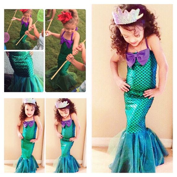 US Girl Mermaid Dress Mermaid Costume 