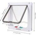 thumbnail image 3 of Cat Flap, Cat Flap, Pet Door, Pet Flap Door, Cat Door with Lock, Large Cat Flap, for Cats & Puppies (M, White), 3 of 5