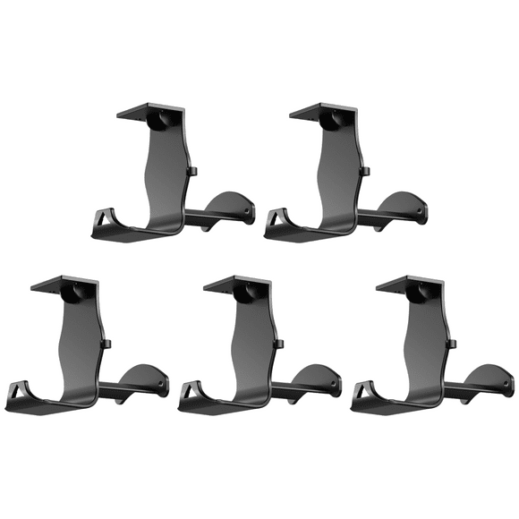 Peggybuy Under Desk/Wall Mount Controller Holder with Headphone Hanger for PS5 (Black)