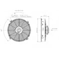 thumbnail image 5 of SPAL Fan - 30103203 12" Pusher Curved Blades 12 Volt High-Performance 1599 cfm VA34-AP90/VLL-79S 12V IP68 Waterproof Brushed Fan for Cooling Radiators, Oil Coolers, and Compact Applications etc., 5 of 8