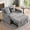 Light Grey, variant on Sleeper Loveseat with USB and Type-C Ports, 3 in 1 Convertible Pull Out Sofa Bed with Phone Holder, Loveseat Sleeper Sofa for Living Room, Side Pockets, Adjustable Backrest, Black