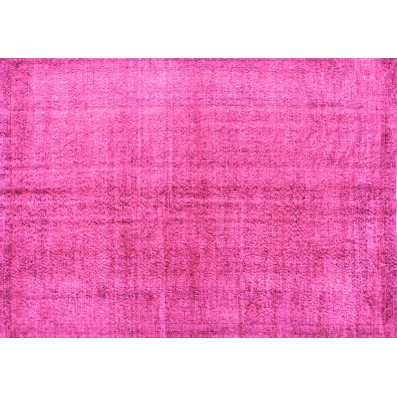 Ahgly Company Indoor Rectangle Abstract Pink Contemporary Area Rugs, 8' x 10'