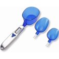 thumbnail image 1 of Digital Kitchen Scale with 3 Measuring Spoons Weighing and Dry Liquid Ingredient Milk Tea Flour Spices Medicine 1.1lb/500g (0.1g) Portable LCD Display, 1 of 5