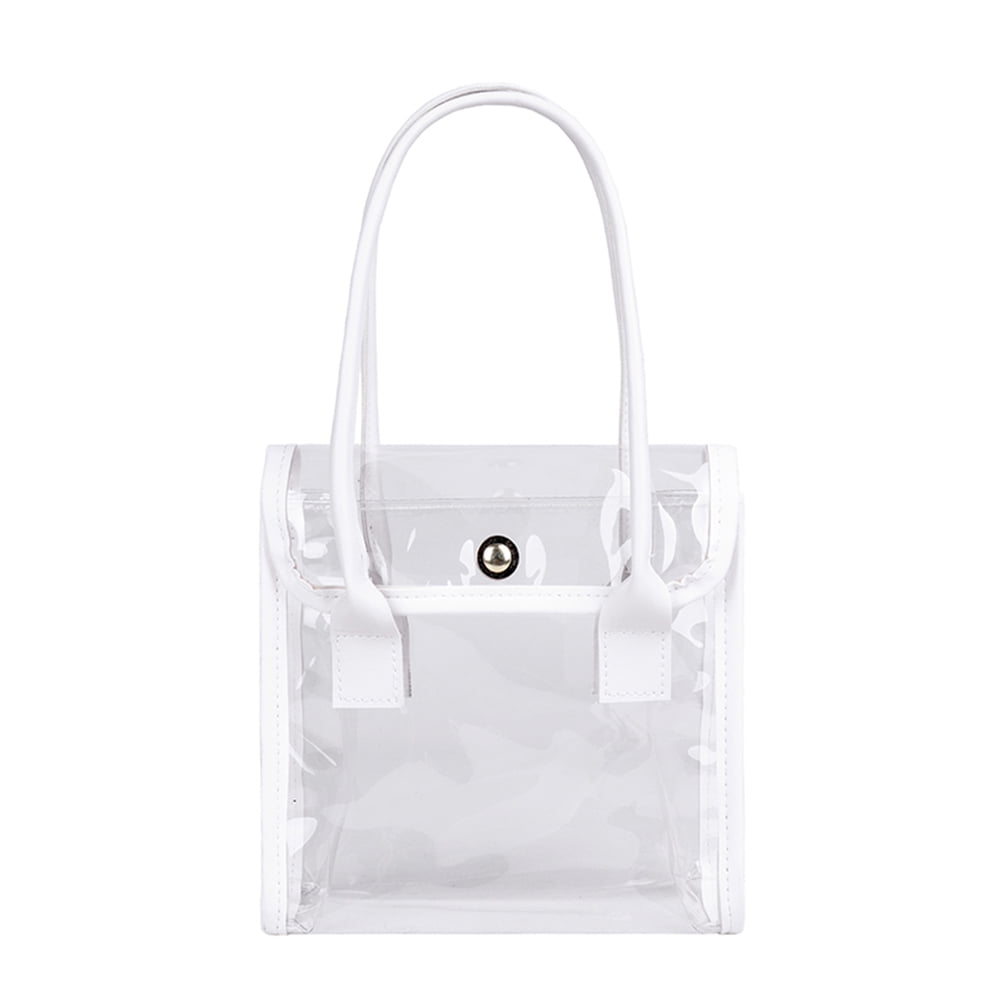 small clear shoulder bag