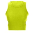 thumbnail image 6 of Giftesty Tank Tops for Women Summer Sports Short Solid Color Navel-Baring Hollow Sleeveless Knitted Round Neck Tops, 6 of 6