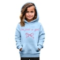thumbnail image 2 of LTTVQM Hoodies for Teen Girls 2026 Long Sleeve Causal Preppy Bow Print Back to School Sweatshirts Fall Winter Loose Soft Pullover with Pocket Sky Blue 11-12 Years, 2 of 6