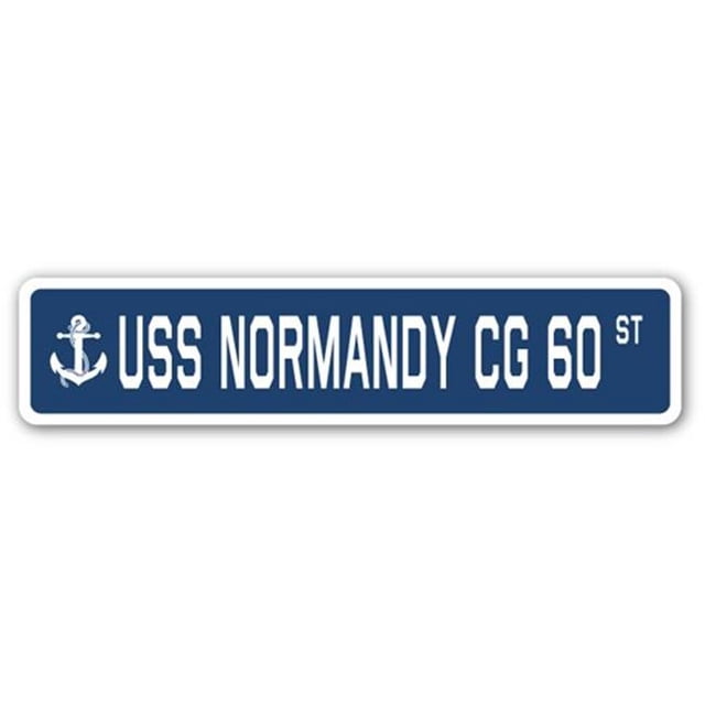 SignMission SSN-Normandy Cg 60 4 x 18 in. USS Normandy CG 60 Street Sign