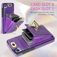 thumbnail image 2 of 9 DIGITAL Wallet Case with Crossbody Strap for Samsung Galaxy A14/M14 5G, Purple, 2 of 7