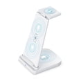 thumbnail image 1 of Irfora Reemplazo para iPhone12 11 X XR XS Samsung Galaxy S9 S8 iWatch 5 4 3 2 1 Cargador inalámbrico Airpods Soporte 3 en 1 Estación de carga inalámbrica rápida con certificación Qi Irfora Base de carga, 1 of 7