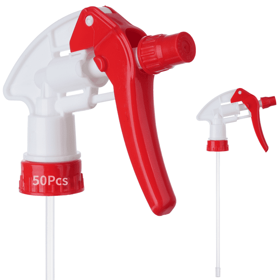 50PCS Replacement Trigger Sprayer Nozzles, Spray Head Replacement Part Fit Standard 28/400 Neck, Plastic Spray Bottles Connectors for Garden Horticulture House Cleaning