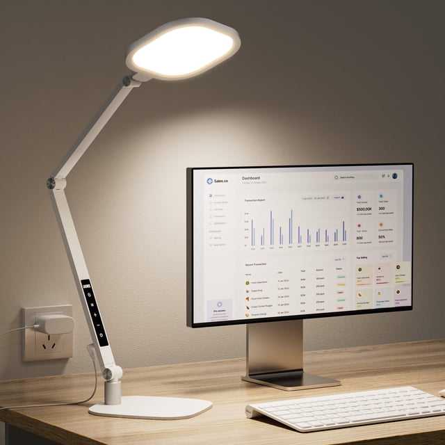 Lámpara LED de escritorio LiTones para hogar y oficina, 15 W CRI >95 1200 LM, blanca