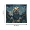 thumbnail image 3 of Pofeuu Starry Sky Meditating Lion Print Wall Tapestry Decoration Wall Hanging Tapestry 60 x 51 Inch, 3 of 6