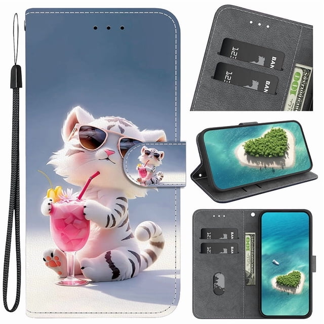 Wallet Flip Kickstand Card Holder Case for Samsung Galaxy F04 F54 F15 F23 F16 J4 J6 Plus J2 Core Protective Cover