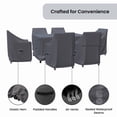 thumbnail image 6 of Covers & all 6-Person Outdoor Patio Dining Set Covers, 7-Piece Set for Chairs and Table, Water-Repellent UV-Resistant Polyester with Tie-Downs, 6 of 6