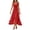 Red, variant on Iyufng Ruffled Midi Dresses for Women Deep V-Neck Sleeveless Fitted Solid Color Dress