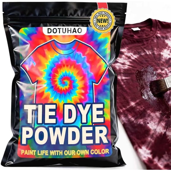 Tie Dye Powder, Wine Red Fabric Dye, Tie Dyes for Clothes, Creative Dyes for Clothes, Perfect for Arts & Crafts, DIY Fabric Art (Wine Red, 2 OZ)