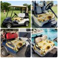 thumbnail image 6 of Golf Cart Seat Covers for 2 Seater,Yellow Sunflower Microfiber Cart Seat Towel Blanket,Vintage Country Bee Plaid Ginger Check Absorbent NonSlip Bench Seats Protector for Golf Course 51"x31", 6 of 9