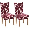 thumbnail image 1 of Printed Dining Chair Slipcovers Washable Softness Elastic Installation Chair Protector Banquet Chair Seat Cover for Hotel and Wedding Ceremony(Colour1,Set of 2), 1 of 7