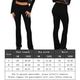 thumbnail image 2 of Pantalones de campana para mujer Leggings casuales con corte de bota Pantalones de chándal ajustados Ygjytge Negro T M para Mujer, 2 of 5