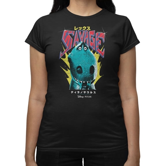 Disney Pixar Toy Story Savage Rex Kanji Women's T Shirt (Black, S-XXL)