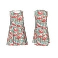 thumbnail image 6 of Defioc Pink Flamingo Pattern Women's Summer Dresses 2025 Beach Casual Sleeveless Tank Loose Sundress Beach Vacation Clothes with Pocket -Medium, 6 of 7