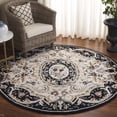thumbnail image 2 of SAFAVIEH Savonnerie Cady Oriental Area Rug, Ivory/Black, 6' x 6' Round, 2 of 11