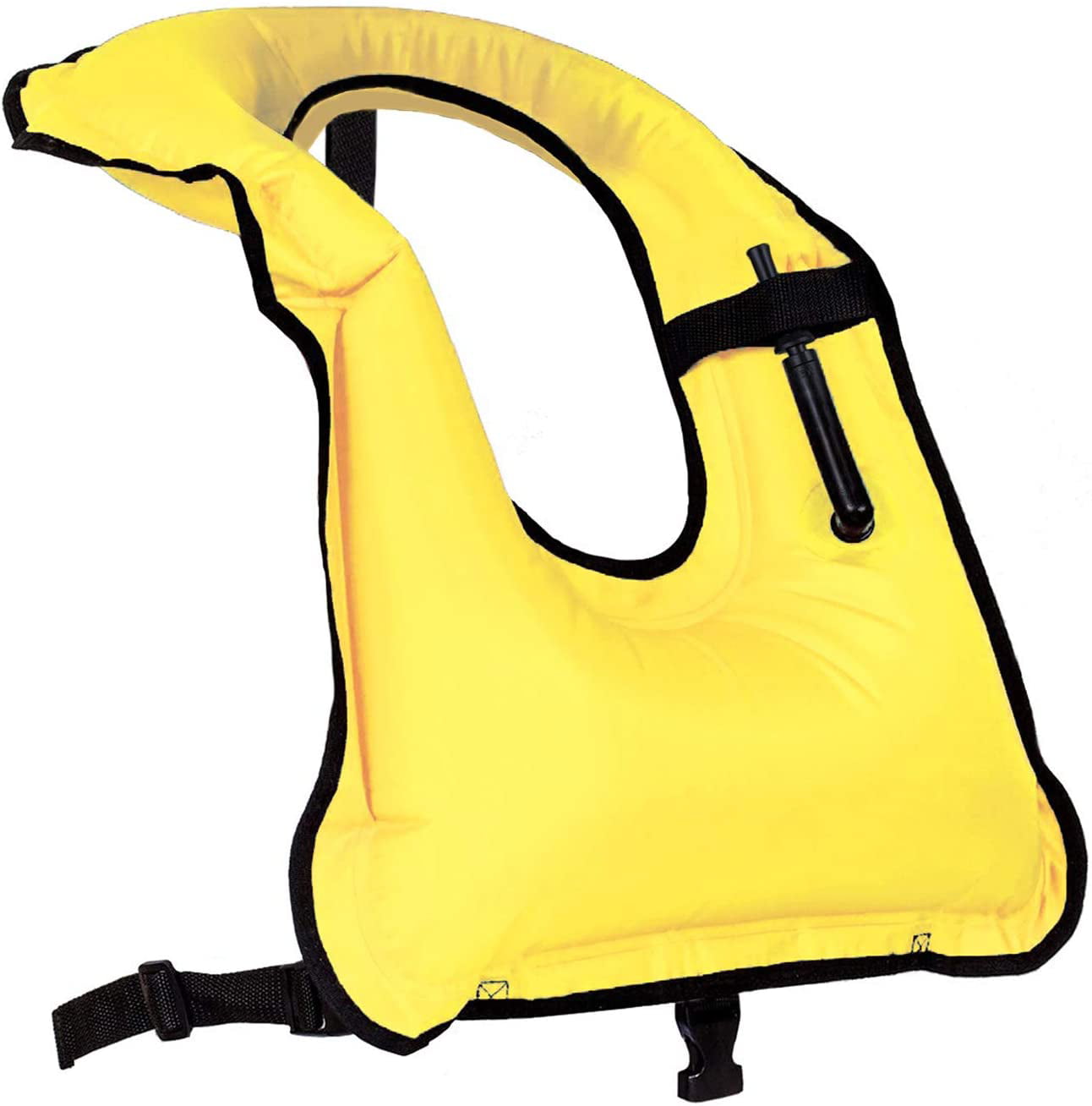 2 Pack Inflatable Snorkel Vests w/ Zipper Adult and Adult XL Yellow 