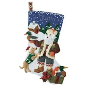 Outdoorsman Santa Felt Stocking Kit