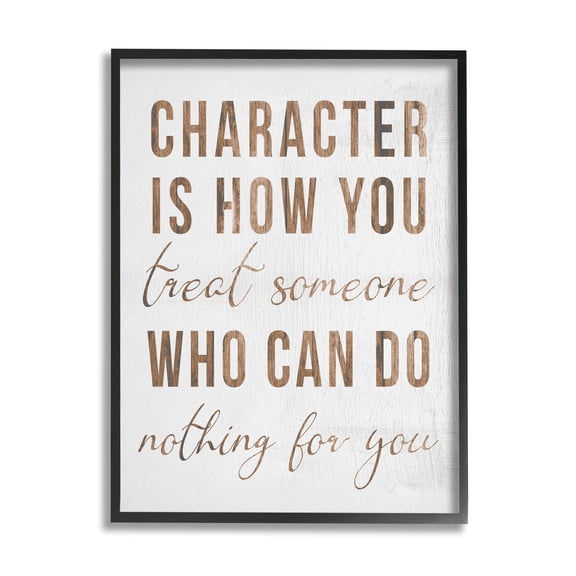 How You Treat Someone Inspirational Inspirational Graphic Art Black Framed Art Print Wall Art