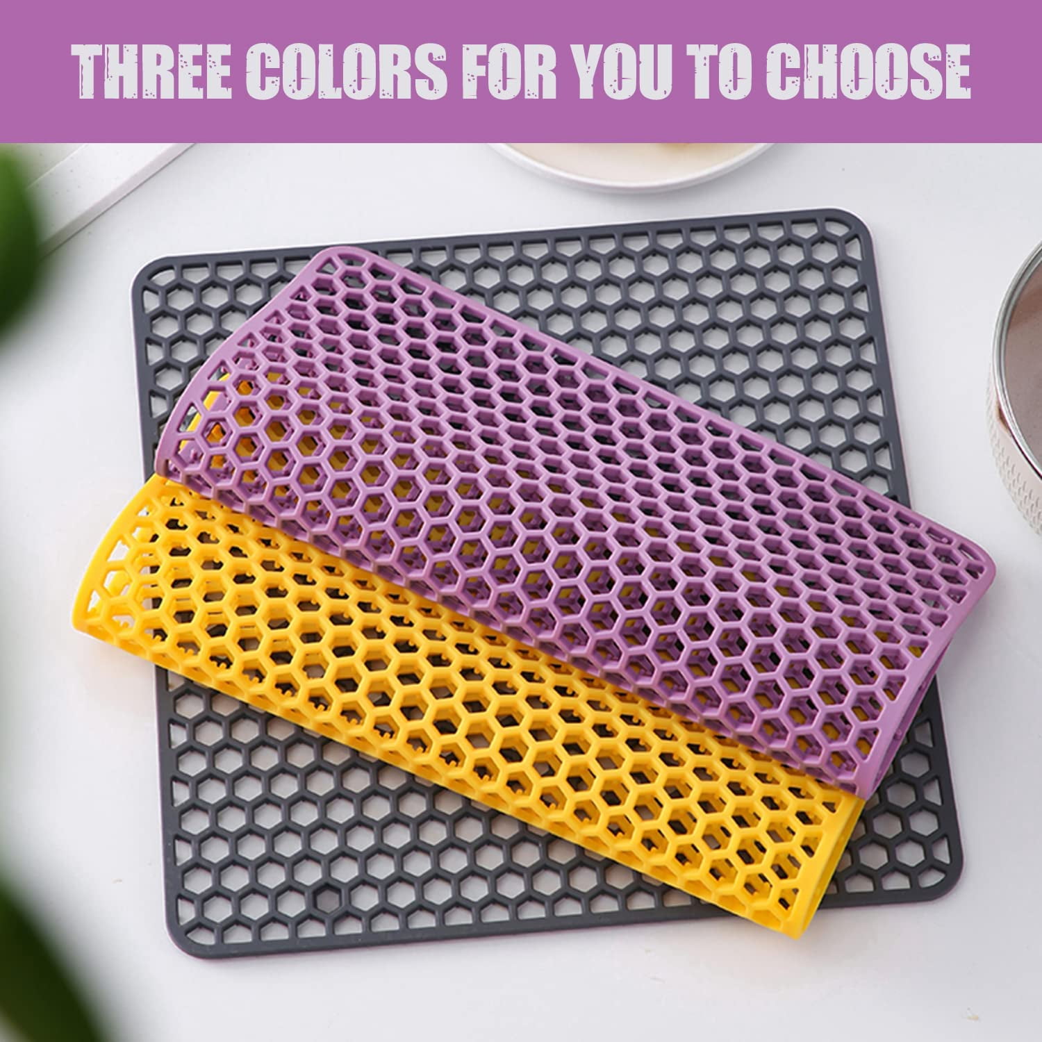 Silicone Drain Mat, Silicone Dish Drying Pad, Easy Clean, Heat-resistant  Silicone Mat For Kitchen Counter Or Sink, Refrigerator Or Drawer Liner,  Kitchen Accessories - Temu