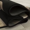 thumbnail image 3 of Allstar Black Woven Hand Carved Contemporary. Modern Circles Area Rug (5' 2" x 7' 2"), 3 of 5