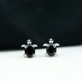 thumbnail image 3 of Rosec Jewels Turtle Stud Earrings with Oval Cut Black Onyx for Women (AAA Quality), 925 Sterling Silver, 3 of 9