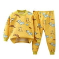thumbnail image 2 of Cowsor Cute Baby Kids Clothes Long Sleeve Print Sweatshirt Top and Pants Set Toddler Loungewear, 2 of 6