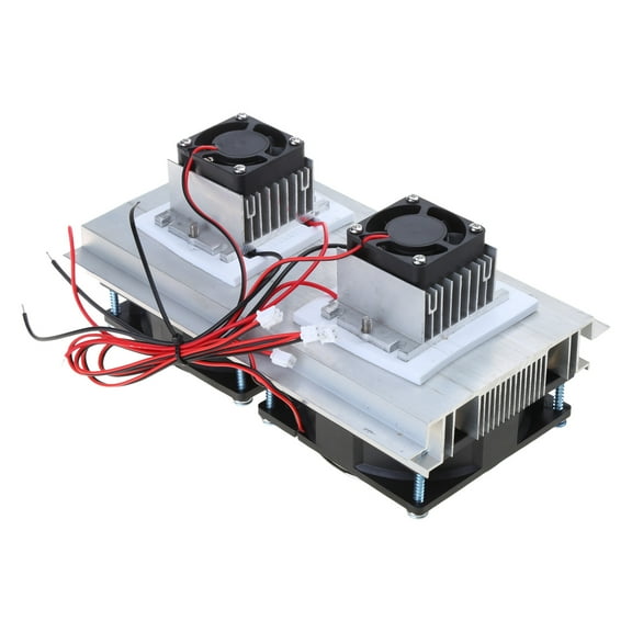 Thermoelectric Peltier 12V 120W Semiconductor Refrigeration Machine DIY Radiator Air Cooling Module   Fan