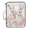 thumbnail image 2 of Haosy Accordion File Organizer Zipper Binder 500 Sheet 6-Tab Expanding File Folder Multi-Pocket 1.2 Inch 3 Ring Two Bunnies with Flower, 2 of 7