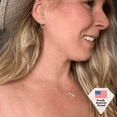 thumbnail image 6 of Cate & Chloe Isabella 18k Yellow Gold Plated Dainty Earrings with Simulated Diamonds Gift for Women, 6 of 10